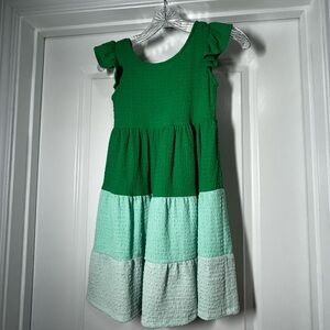 Bonnie Jean Green and‎ Mint Tiered Kids Dress